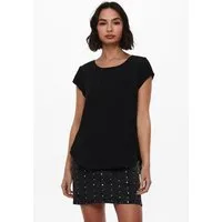 ONLY Kurzarmbluse ONLVIC – feminines Blusenshirt in lockerer Form Materialmix, regular fit