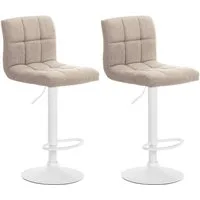 CLP Barhocker Calma Stoff (Set, 2er), höenverstellbar und 360° drehbar