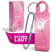 Schallwerk Taschenanhänger Taschenalarm für Selbstverteidigung & Sicherheit Lauter Alarm, LED-Stroboskoplicht, Schlüsselanhänger, für Frauen
