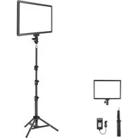 Neewer Videoleuchte NL-192AI 2er 13" LED Videolicht Panel mit Stativ, 8000mAh Batterie, 3200K-5600K CRI 97+ 2400lux, Studio-Licht für Streaming Live YouTube