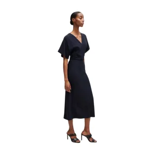Boss - Midikleid für Damen, A-Linie, Anliegend, Kimonoärmel (Dunkelblau)