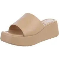 Ital-Design Plateausandal mit Cut-Out und gepolsterter Sohle Plateausandaletten (91512289) Keilabsatz/Wedge Keilsandaletten in Hellbraun