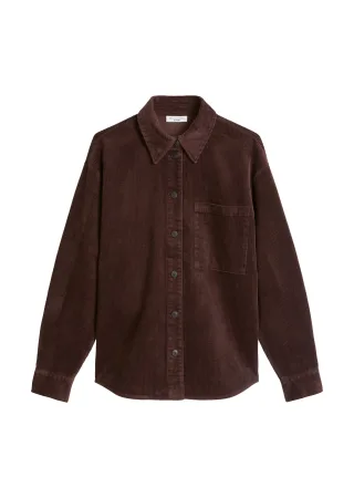 Marc OPolo DENIM - Cordbluse relaxed Espresso Brown - Gr. - XS
