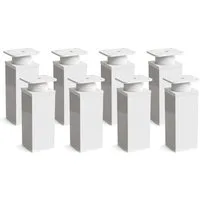 sossai® Möbelfuß Design-Möbelfüße, 4er & 8er Set, höhenverstellbar MFV1, Farbe: Weiß, (8-St), Farbe: Weiß