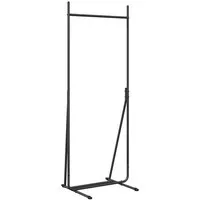 vidaXL Kleiderständer Kleiderständer Schwarz 62 x 48 x 158 cm Stahl, (1 St)