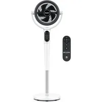 Brandson Standventilator mit 3D Oszillation & Fernbedienung, leise, DC, 60% Energieersparnis, 21.5 cm Durchmesser, NTV Sieger 2026, Nachtlicht, Timer, 24 Stufen, 88,5 - 109,5 cm