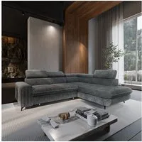 Masseno Ecksofa VELISS mit Schlaffunktion L-Form, Sofa mit Bettkasten