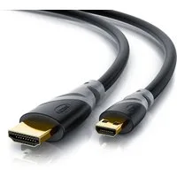 CSL HDMI-Kabel, 2.0, HDMI Typ D (Micro), HDMI Typ A (200 cm), 4K mit Ethernet, Ultra HD Auflösung 2160p (3840 × 2160 Pixel) - 2m