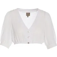 Berwin & Wolff Dirndlbluse Dirndlbluse - ROMEA - schwarz, weiß