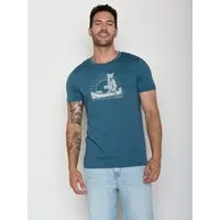 GreenBomb T-Shirt Guide Bear Canoe (1-tlg., 1) klassischer Schnitt, tailliert, Rundhalsausschnitt, Bio-Baumwolle