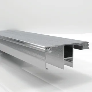 DUO Aluminium Rand/Ober Verlegeprofil | für Auflagenband