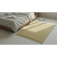 Elegant Floors Teppich Chindi Beige 60x90 cm Baumwolle handgewebt Flachgewebe wendbar Boho, Höhe: 9 mm