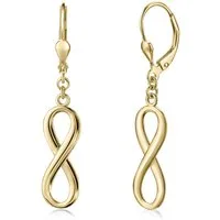 Materia Paar Ohrhänger Unendlichkeit / Infinity Gold SO-249, aus 925 Silber, vergoldet