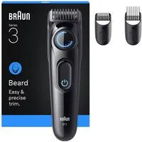 Braun Haarschneider Barttrimmer Series 3 BT3520, ultrascharfe Klinge, 50 Min Akkulaufzeit, 40 Längeneinstellungen
