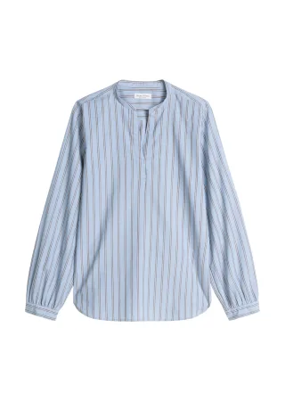 Marc OPolo Casual - Streifen-Tunikabluse regular Medium Blue - Gr. - 34