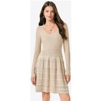 Imily Bela Strickkleid Damen Kurzes A-Linien-Kleid mit Rundhalsausschnitt (Packung, 1-tlg., 1per-Pack) casual