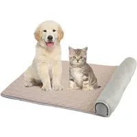 Ledander Hundematte Kühlmatte Hunde Ergonomisch mit Rand, Hundebett Selbstkühlend, Kühldecke Hunde Welpen Katze Kühlmatte, Drinnen Draußen