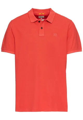 camel active - Kurzarm Poloshirt aus Baumwolle sunfaded red - Gr. - 3XL