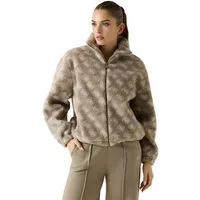 Guess Fellimitatjacke LOUISE SHERPA - Felljacke Damen - Teddyjacke - warme Sherpa Jacke