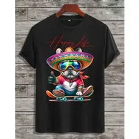 RMK T-Shirt Herren kurzarm Shirt Basic Rundhals Ausschnitt Skater aus Baumwolle