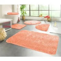 KiNZLER Badematte Chaozhou, Badvorleger, Badezimmer Teppich, Höhe 20 mm, rutschhemmend beschichtet, fußbodenheizungsgeeignet, Polyester, WC-Vorleger mit Ausschnitt, Badteppich, Uni Farben, weich, als rechteckig, rund & Set erhältlich