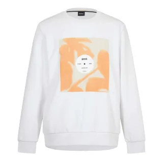 Boss - "Soleri 88" Sweatshirt für Herren, Rundhalsausschnitt, gerippt (Weiß)