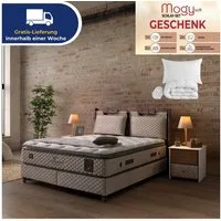Bambi Boxspringbett Magnasand Stauraumbett inkl. Matratze und Kopfteile (Set, 2 Bettkästen, 1 Kopfteil, 1 Matratze), inkl. Lieferung