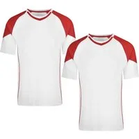 James & Nicholson Funktionsshirt Doppelpack Funktionelles Herren Teamshirt Team-T Shirt JN338 (Spar-Set, 2er-Pack) Atmungsaktiv, feuchtigkeitsregulierend und schnell trocknend