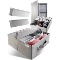 Wohnheld Organizer Aufbewahrungsboxen für Wäsche Schubladen Schrank Organizer 2er Set, anpassbare Trennwände, individuell gestalten