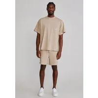 Siksilk Sweatanzug SikSilk Herren Beige T-Shirt and Shorts Set