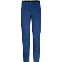 Bergson Outdoorhose AALBORG Vario Zipp-Off (slim) Damen Wanderhose, recycelt, elastisch, sportlich, Normalgrößen, blau