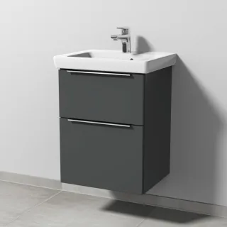 Sanipa 3way Waschtischunterbau zu Villeroy & Boch Subway 2.0 Waschtisch mit 2 Auszügen, Anthrazit-Ma UM61022