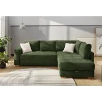 Jockenhöfer Gruppe Ecksofa Sunset L-Form, B: 257 cm, Liegefl. 160x223 cm Dauerschlafsofa, Tonnentaschen-Federkern, Kaltschaumtopper, Bettkasten & Zierkissen