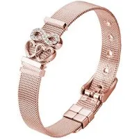Heideman Armband Milanaise rosegold (Armband, inkl. Geschenkverpackung), mit Charms "Herzchen" und "Unendlichkeitszeichen"