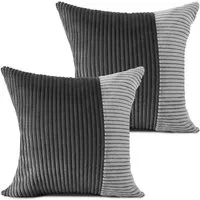 Amilian Kissenbezüge - 2er Set Kissenbezug - Zierkissenbezüge - Bezug für Dekokissen, (2 Stück), 40x40 cm Cord-Optik - Kissenhüllen, Bezüge, Sofabezüge
