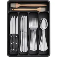Lifewit Besteckeinsatz Besteckkasten 23x32 cm, 5 Fächer, Kunststoff Besteckeinsatz Küche. (Set), Robust