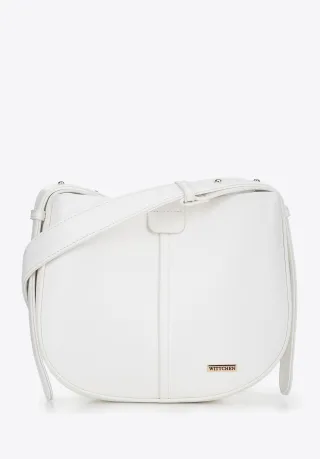 Wittchen Damen-Schultertasche aus Kunstleder, weiß, Öko-Leder
