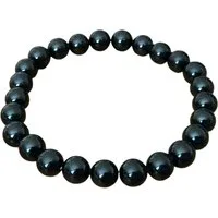 Steinfixx® Perlenarmband Turmalin (Schörl) Durchmesser 8mm, handgefertigt, in Geschenkbox (Länge 20,5cm, 1-tlg., insgesamt 25 Perlen), AAA-Qualität aus Brasilien
