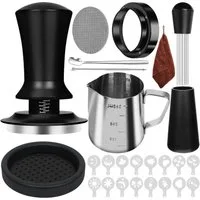 OSTWOLKE Tamper Kaffee Tamper 51mm Set, 25-teiliges Barista Zubehör Set