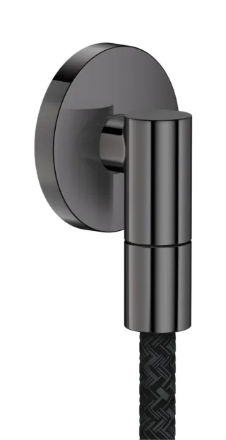Hansgrohe Wandanschluss Axor Wall outlet Fine rund G1/2" polished black chrome, 36737330 36737330