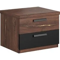 Home affaire Nachtkommode Sigma, Breite 46 cm, moderner Nachtschrank mit 2 Schubladen, Nachttisch viel Stauraum, Nachtkonsole