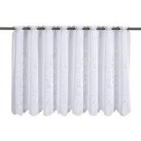 ELBERSDRUCKE Scheibengardine Bistrogardine mit Webösen 1129 weiß 60 x 160 cm (1 St), Ösen, halbtransparent, Polyester, einfarbig, gestickt, Sichtschutz