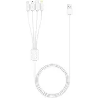 XLAYER Kabel Octopus 4-IN-1 Multi-USB-Ladekabel 1.5m White Smartphone-Kabel, Ligtning, Micro-USB, Mini-USB, USB Typ C, Ligtning, Micro-USB, Mini-USB, USB Typ C (150.00 cm)