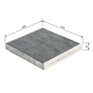 Bosch Aktivkohle-Innenraumfilter Ford Transit 2,2 2,3 2,4 3,2 TDCi