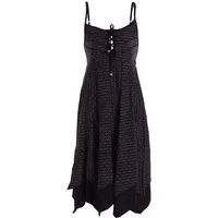 Vishes Sommerkleid Damen Sommer-Kleider längen-verstellbar Spagettiträger-Kleid Hippi, Ethno, Goa Style