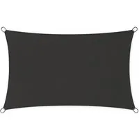 osoltus Sonnensegel Sonnensegel 3 m x 2 m Dunkelgrau rechteckig Capri wasserabweisend