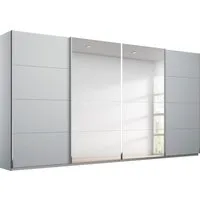 rauch Schwebetürenschrank Kleiderschrank Schrank Garderobe Wäscheschrank Ankleide SYNCRONO (Mitteltüren öffnen parallel, Breiten 271/316/361 cm Höhen 211/230 cm) Mitteltüren mit praktischer Synchron-Öffnung MADE IN GERMANY