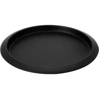 Spetebo Tablett Metall Tablett schwarz - Ø 35 cm, Metall, Deko- oder Kerzenteller