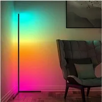 Rosnek Stehlampe RGB, dimmbar, Musiksyn, für Wohnzimmer Schlafzimmer Party, RGB, App/Fernbedienung