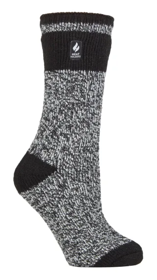 Heat Holders - Damen Thermosocken für den Winter | Socken für drinnen und draußen | Kuschelig & Flauschig | Geschenke für Frauen - Schwarz (Sydney)